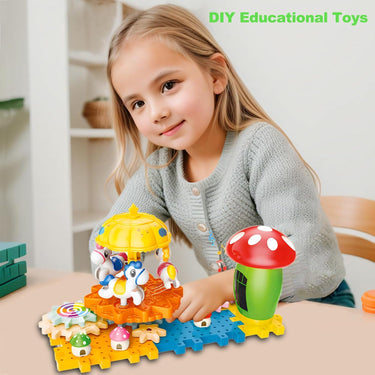 38Pcs DIY Electric Rotating Gear Building Blocks
